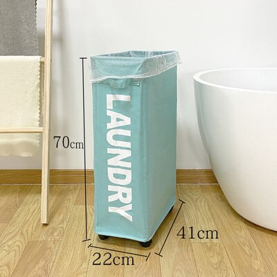 Home Slim Laundry Basket Hamper Storage Organizer 45L Collapsible Thin Dirty Clothes Basket Cesto Ropa Sucia - StorageandmoreStorage