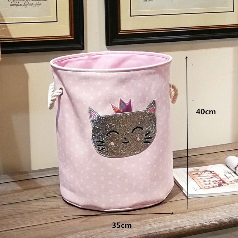 Foldable Laundry Basket for Dirty Clothes for kids baby Toys canvas wasmand large storage hamper kids baby Home Organizer - StorageandmoreStorage