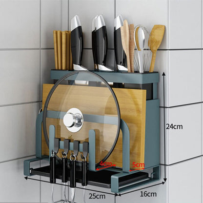 Kitchen Knife Cutting Board Holder Multifunctional Knife Storage Tools Cutting Board Knife Pot Cover Stand Cutlery Scissor Organ - StorageandmoreStorage