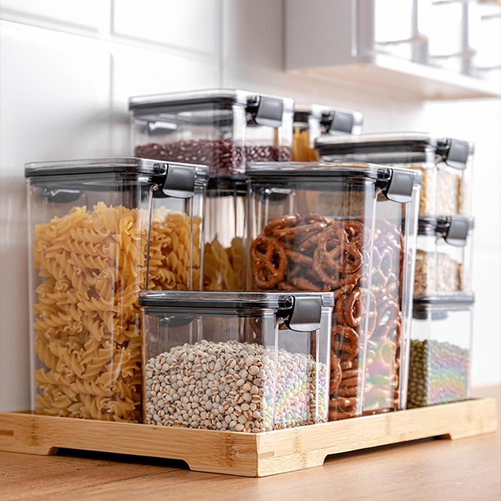 Food Storage Containers Kitchen Storage Organization Kitchen Storage Box Jars Ducts Storage for Kitchen PET Food Storage Box Lid - StorageandmoreStorage