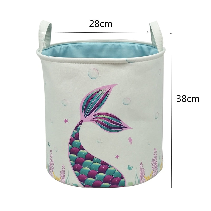 Pink Large Laundry Basket Round Dirty Clothes Toys Folding Bucket Anti-dust Big Storage Barrel Hamper - StorageandmoreStorage