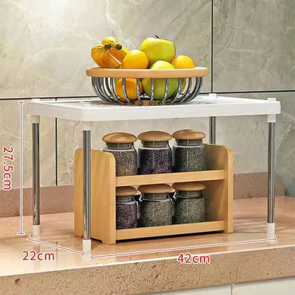 Multilayer Microwave Oven Shelf Stainless Steel Detachable Rack Kitchen Organize Tableware Shelves Home Storage Rack Holder - StorageandmoreStorage