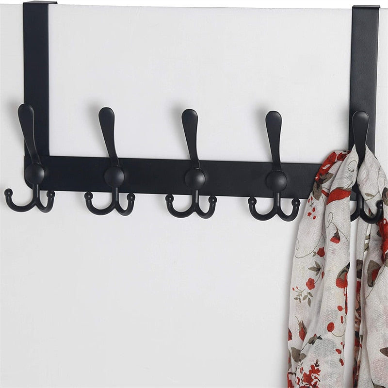 Stainless Steel Hooks Over The Door Home Bathroom Organizer Rack Clothes Coat Hat Towel Hanger New Bathroom Accessories Holder - StorageandmoreStorage