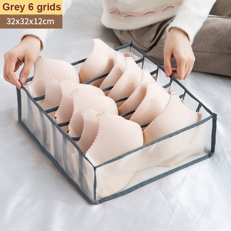 Drawer Closet Underwear Bra Organizer Divider Boxes for Underwear Scarves Socks Bra Foldable Wardrobe Clothes Storage Organizers - StorageandmoreStorage