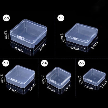 Mini Boxes Rectangle Clear Plastic Jewelry Storage Case Container Packaging Box for Earrings Rings Beads Collecting Small Items - StorageandmoreStorage