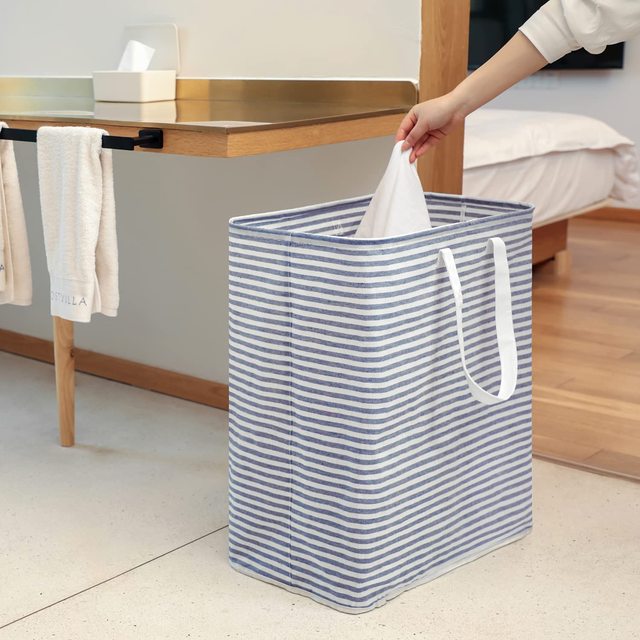 Home Slim Laundry Basket Hamper Storage Organizer 45L Collapsible Thin Dirty Clothes Basket Cesto Ropa Sucia - StorageandmoreStorage