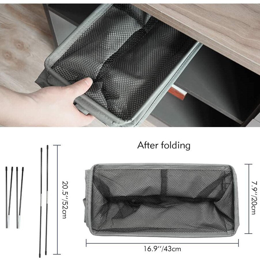 Home Slim Laundry Basket Storage Organizer with Handle Rolling Collapsible Dirty Clothes Hamper Cestas De Almacenamiento - StorageandmoreStorage