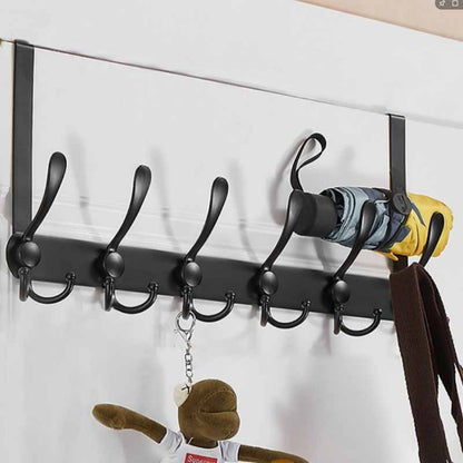 Stainless Steel Hooks Over The Door Home Bathroom Organizer Rack Clothes Coat Hat Towel Hanger New Bathroom Accessories Holder - StorageandmoreStorage