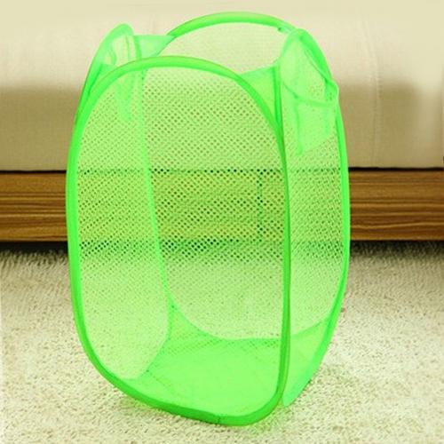 Laundry Bag Pop Up Mesh Washing Foldable Laundry Basket Bag Bin Hamper Storage - StorageandmoreStorage