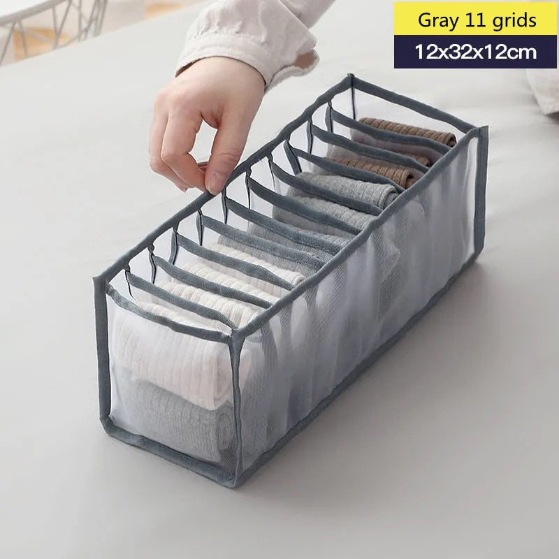 Jeans Bra Organizer Home Separated Dormitory Closet Organizer for Socks Underwear Scarves Storage Box Organizer Foldable Drawer - StorageandmoreStorage