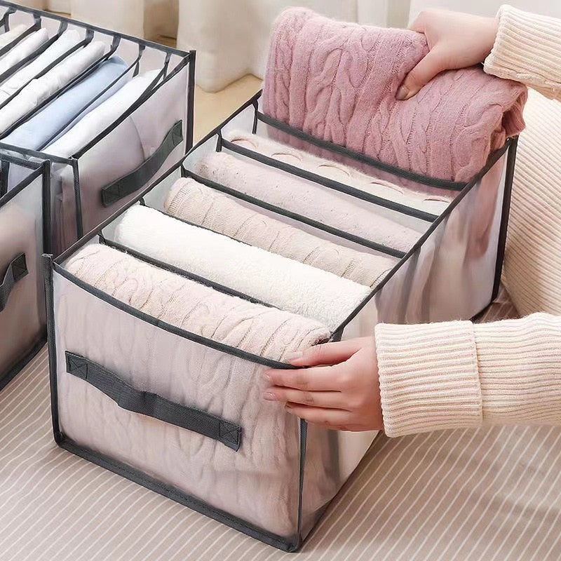 Jeans Storage Boxes Closet Organizer Drawer Divider Boxes T-shirt Storage Box Foldable Underwear Organizers Storage for Clothes - StorageandmoreStorage