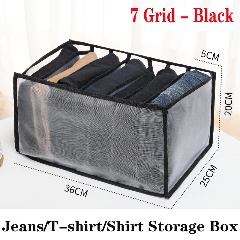 Jeans Storage Boxes Closet Organizer Drawer Divider Boxes T-shirt Storage Box Foldable Underwear Organizers Storage for Clothes - StorageandmoreStorage