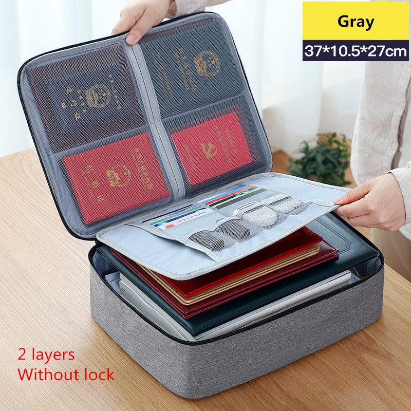 Document Storage Bag Organizer Desk Stationery Women Travel Files Card Folder Holder Tool Case Handbag Home Office Accessories - StorageandmoreStorage