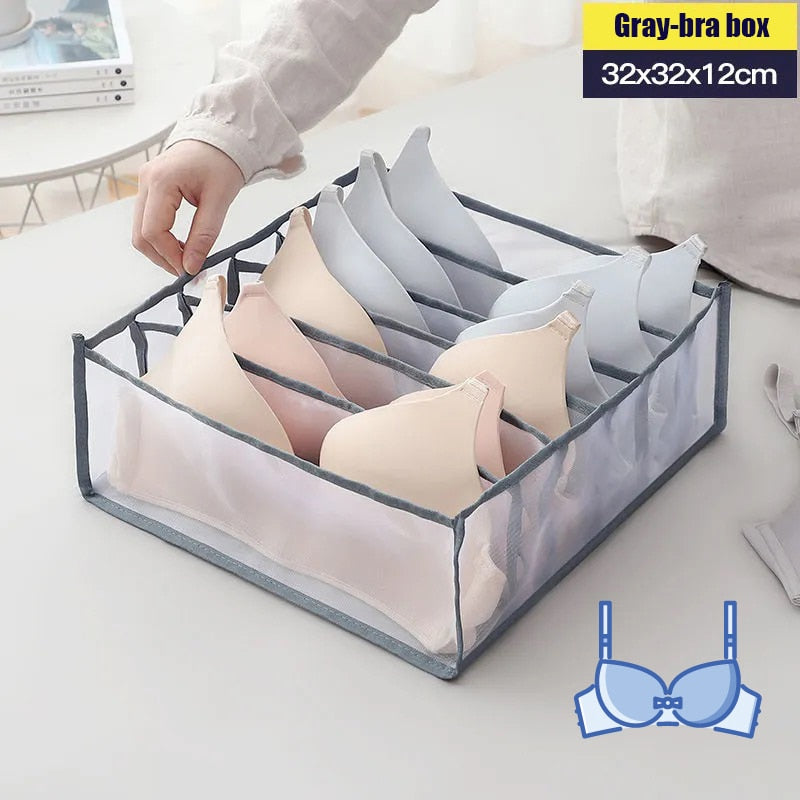 Jeans Compartment Storage Box Closet Clothes Drawer Mesh Separation Box Underwear Pants Drawer Divider Can Washed Home Organizer - StorageandmoreStorage