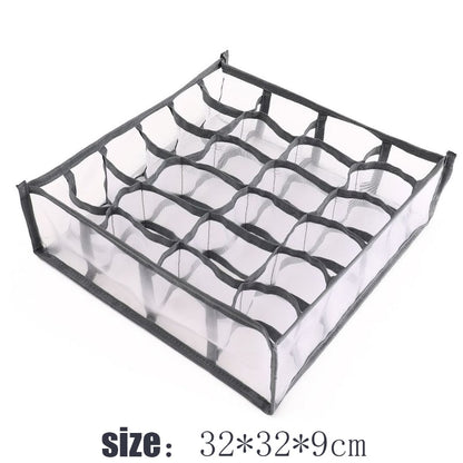 Underwear Socks Shorts Compartment Storage Box Closet Organizer Drawer Mesh Separation Dormitory Storage box Washable Organizer - StorageandmoreStorage