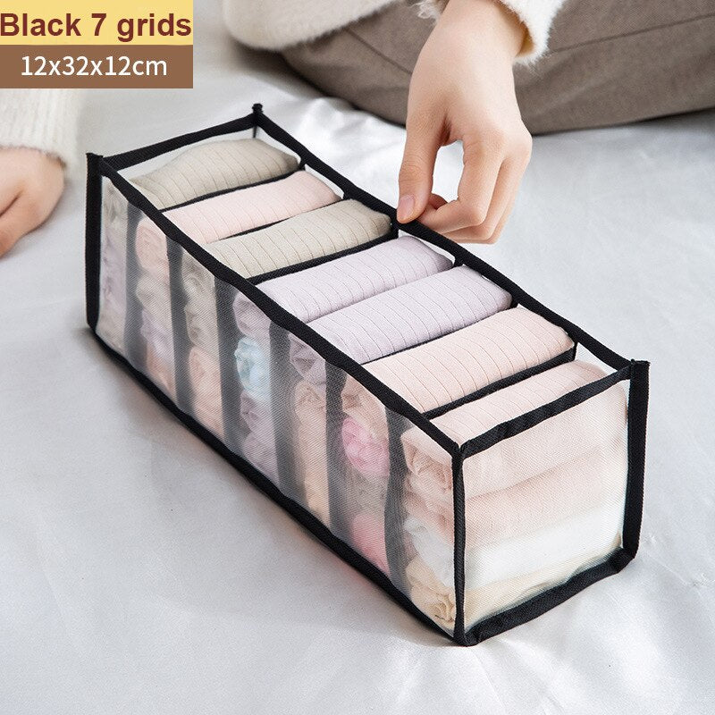 Drawer Closet Underwear Bra Organizer Divider Boxes for Underwear Scarves Socks Bra Foldable Wardrobe Clothes Storage Organizers - StorageandmoreStorage