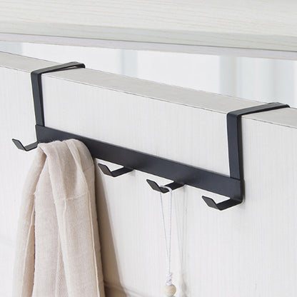 Over Hooks The Door 5 Hooks Home Bathroom Organizer Rack Clothes Coat Hat Towel Hanger New Bathroom Kitchen Accessories Holder - StorageandmoreStorage