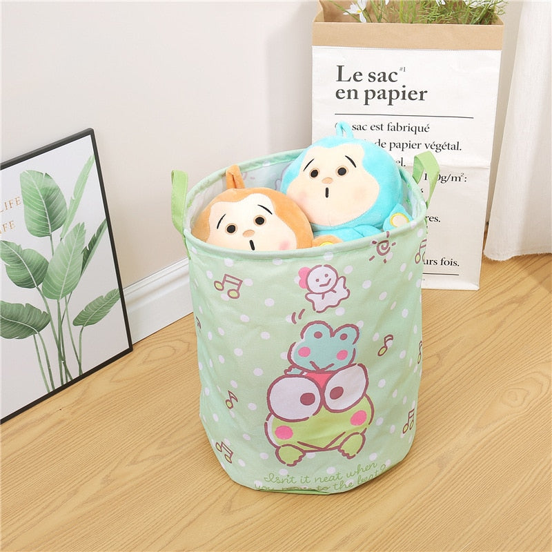 Kawaii Sanrioed My Melody Kuromi Cinnamoroll Foldable Laundry Basket Cartoon Folding Washing Bin Laundry Hamper - StorageandmoreStorage