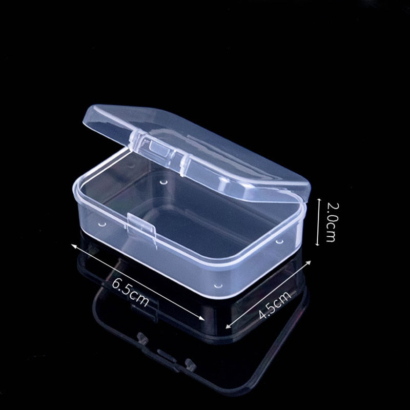 Mini Plastic Box Rectangular Box Translucent Box Packing Box Storage Box Dustproof Durable Strong Jewelry Storage Case Container - StorageandmoreStorage