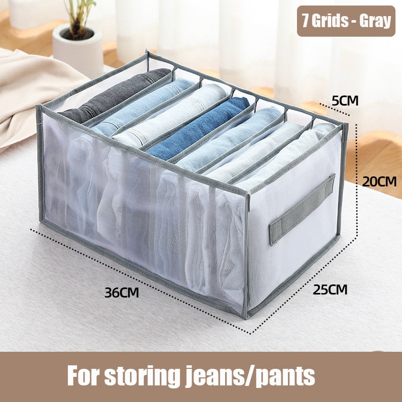 Jeans Organizer Closet Drawer Compartment Box Underwear Bra Socks Boxes Clothes Organizers Trousers Clothes Storage - StorageandmoreStorage