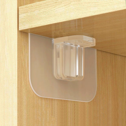 4/10pcs Adhesive Shelf Support Pegs Shelf Support Adhesive Pegs Closet Cabinet Shelf Support Clips Wall Hangers Strong Holders - StorageandmoreStorage