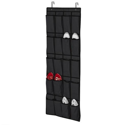 24 Pockets Shoe Hanger Door Hanging Storage Space Organizer Rack Wall Storage Bag Closet Holder - StorageandmoreStorage