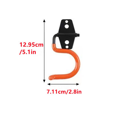 1pc High Quality Orange Garage Hook Storage Utility Double Hooks Warehouse Balcony Metal Garden Wall Organizer Hanger Black - StorageandmoreStorage