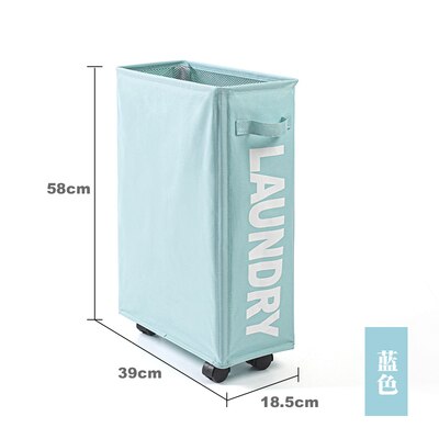 Home Slim Laundry Basket Hamper Storage Organizer 45L Collapsible Thin Dirty Clothes Basket Cesto Ropa Sucia - StorageandmoreStorage