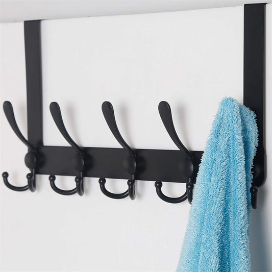 Stainless Steel Hooks Over The Door Home Bathroom Organizer Rack Clothes Coat Hat Towel Hanger New Bathroom Accessories Holder - StorageandmoreStorage