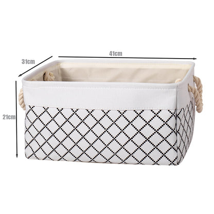 Cotton Linen Folding Storage Baskets Kids Toys Organizer Clothes and Sundries Storage Box Cabinet Storage Bag Laundry Basket - StorageandmoreStorage