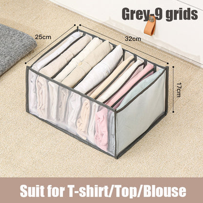 Foldable Drawer Closet Storage Organizer Divider Boxes for Jeans Underwear Socks Bra Wardrobe Clothes Storage Organizers Sets - StorageandmoreStorage