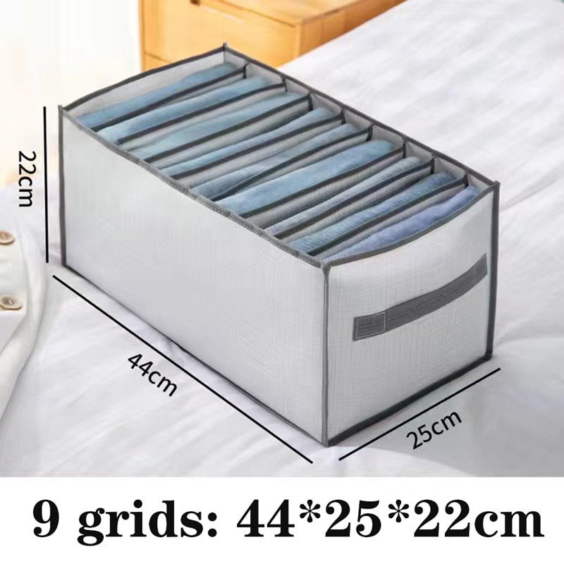 Jeans storage boxes Closet organizer drawer divider boxes Foldable Underwear bra organizers Wardrobe pants T-shirt storage box - StorageandmoreStorage