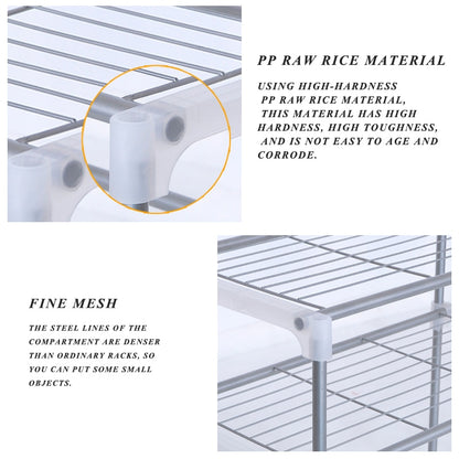 2-Layer Microwave Oven Shelf Stainless Steel Detachable Rack Kitchen Organize Tableware Shelves Home Storage Rack Holder - StorageandmoreStorage