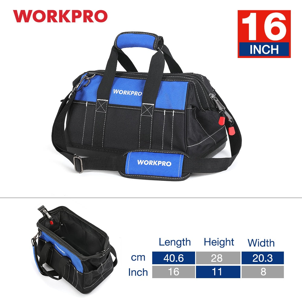 WORKPRO Tool HandBag Electrician Bag Tool Organizers Waterproof Tool Storage Bag - StorageandmoreStorage