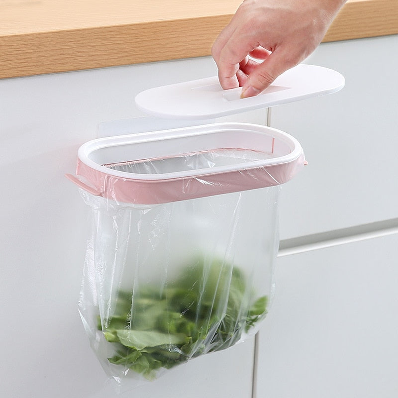 7/9L Hanging Trash Can For Kitchen Large Capacity Kitchen Recycling Garbage basket Bathroom Wall Mounted Trash Bin with lid - StorageandmoreStorage