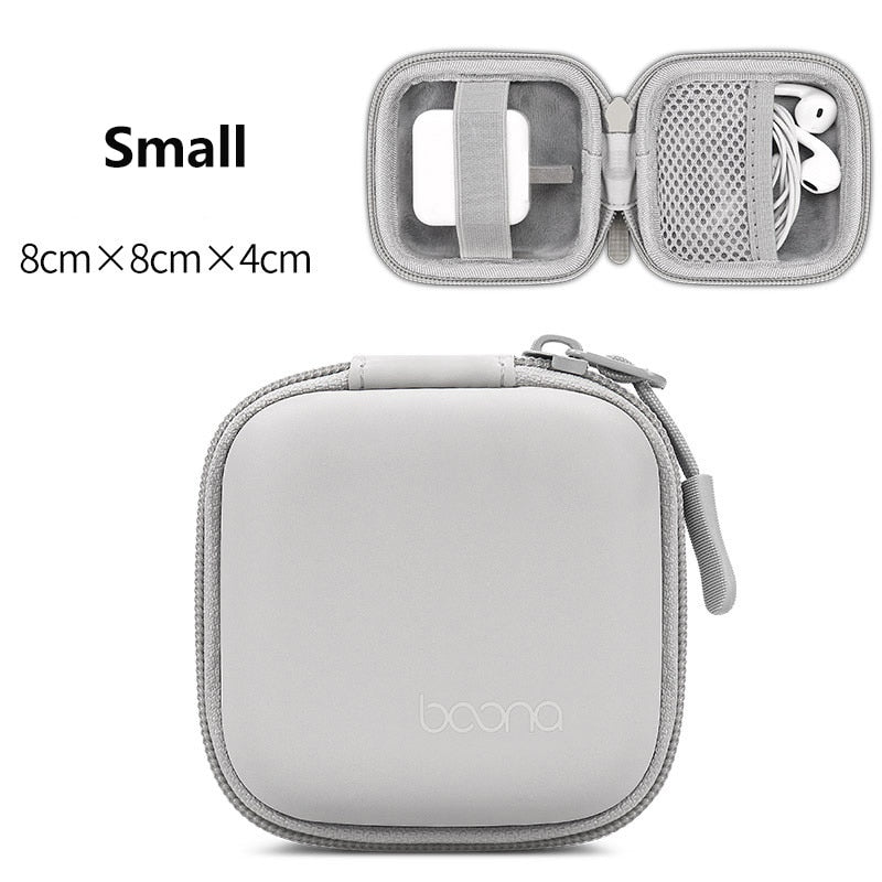 Portable Earphone Storage Bag Data Cable Organizer Bag Multifunctional Digital Gadgets Case MAC Charger U Disk Protective Cover - StorageandmoreStorage