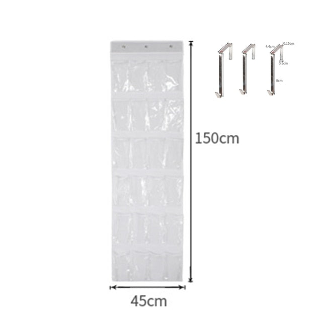 24 Pockets Shoe Hanger Door Hanging Storage Space Organizer Rack Wall Storage Bag Closet Holder - StorageandmoreStorage