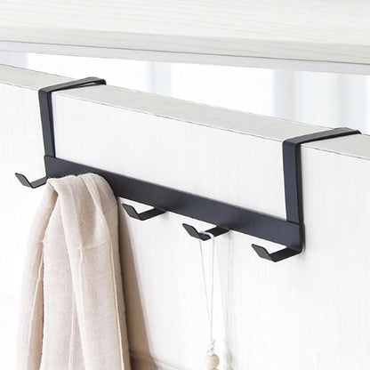 Hooks Over The Door 5 Hooks Home Bathroom Organizer Rack Clothes Coat Hat Towel Hanger Bathroom Kitchen Accessories Holder - StorageandmoreStorage