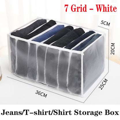 Jeans Storage Boxes Closet Organizer Drawer Divider Boxes T-shirt Storage Box Foldable Underwear Organizers Storage for Clothes - StorageandmoreStorage