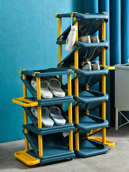 Shoe rack simple doorway home interior good-looking multi-layer small narrow modern storage artifact bedroom dormitory shelf - StorageandmoreStorage