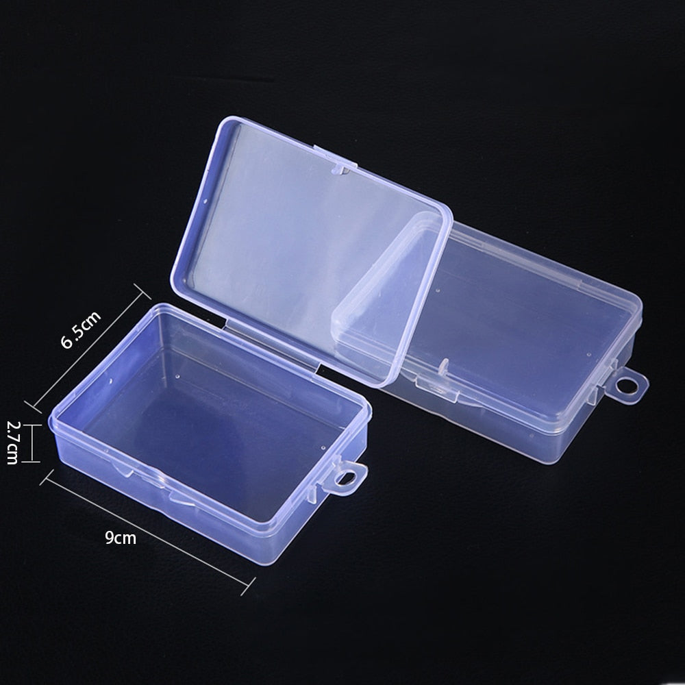 Top Selling Transparent Plastic Storage Box Clear Square Multipurpose Display Case Plastic Jewelry Storage Boxes Multiple Sizes - StorageandmoreStorage