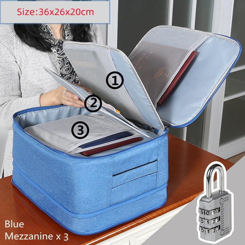 Document Storage Bag Organizer Desk Stationery Women Travel Files Card Folder Holder Tool Case Handbag Home Office Accessories - StorageandmoreStorage