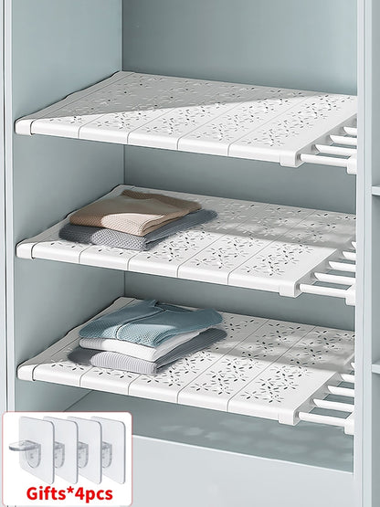 Joybos Shelves Closet Wardrobe Organizers Storage Shelves Racks Telescopic Shelves Wall Mounted Racks for Kitchen Accessories - StorageandmoreStorage