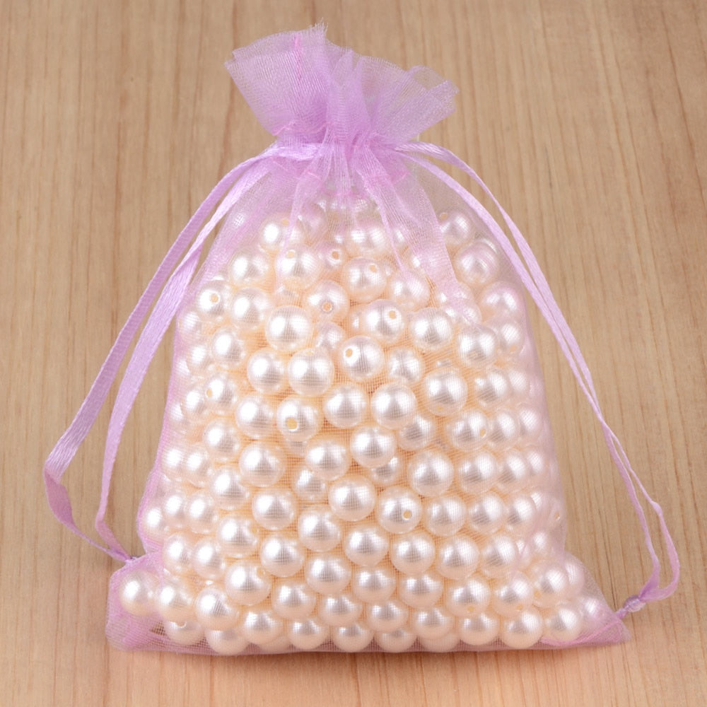 100pcs 24 Colors Jewelry Packaging Bag 5*7 7*9 9*12 10*15cm Organza Bags Gift Storage Wedding Drawstring Pouches Wholesales - StorageandmoreStorage