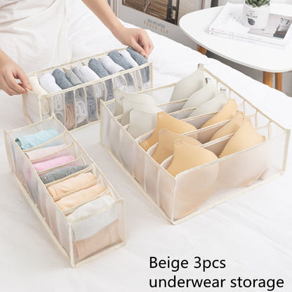 Jeans Bra Organizer Home Separated Dormitory Closet Organizer for Socks Underwear Scarves Storage Box Organizer Foldable Drawer - StorageandmoreStorage