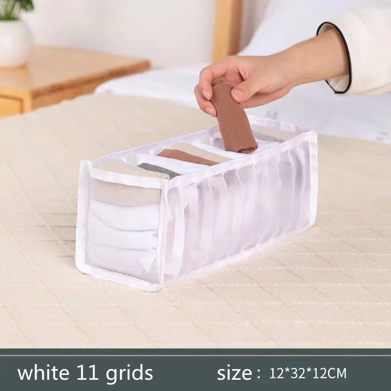 Jeans Bra Organizer Home Separated Dormitory Closet Organizer for Socks Underwear Scarves Storage Box Organizer Foldable Drawer - StorageandmoreStorage