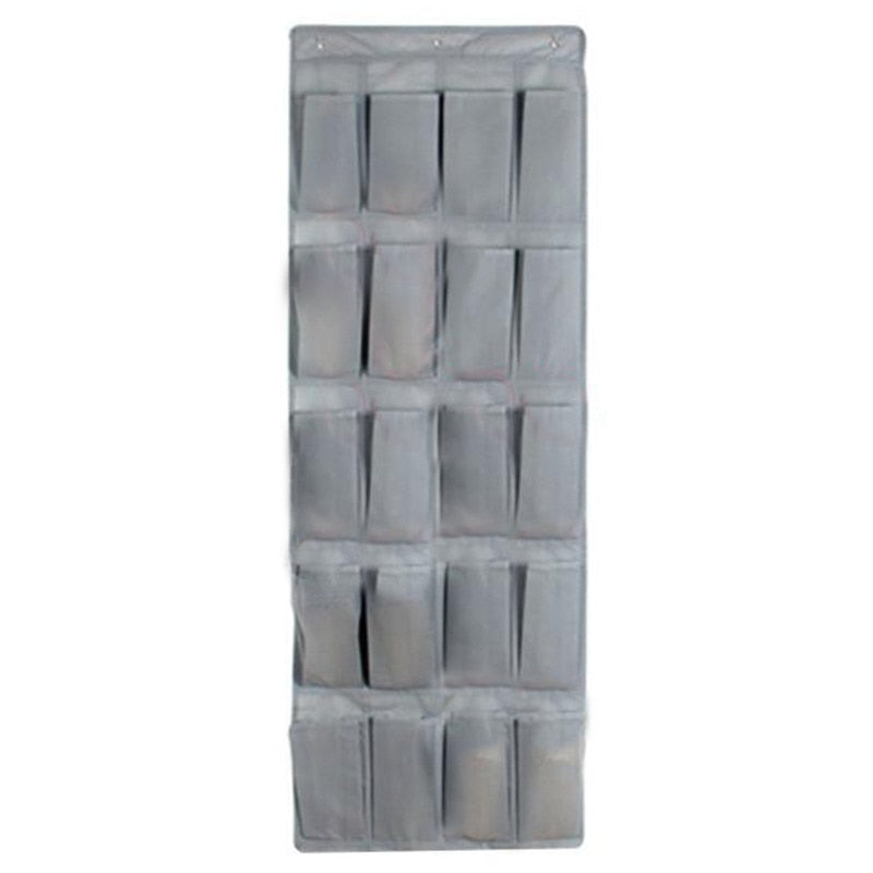 24 Pockets Shoe Hanger Door Hanging Storage Space Organizer Rack Wall Storage Bag Closet Holder - StorageandmoreStorage