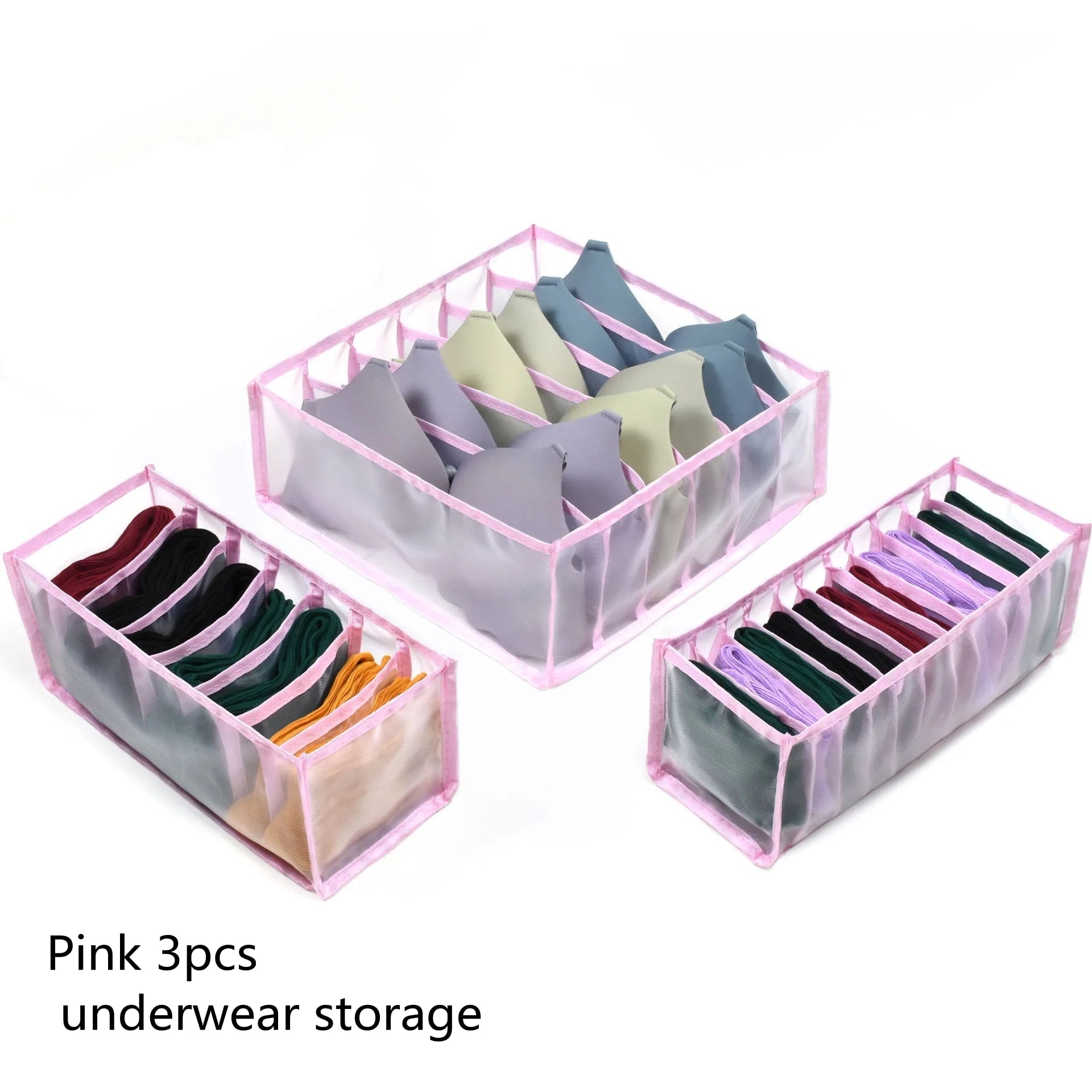 Jeans Bra Organizer Home Separated Dormitory Closet Organizer for Socks Underwear Scarves Storage Box Organizer Foldable Drawer - StorageandmoreStorage