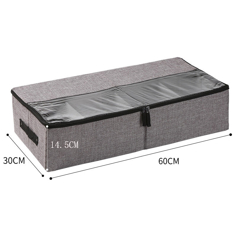 Under Bed Shoe Storage Box Bedroom Organizer PVC Waterproof Shoe Storage Bag Underbed Storage Solution Travel Boot Storage Bag - StorageandmoreStorage