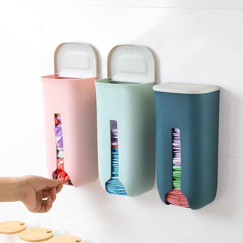 New home life wall hanging kitchen garbage bag storage rack kitchen bathroom plastic bag Nordic style shoe cover storage box - StorageandmoreStorage